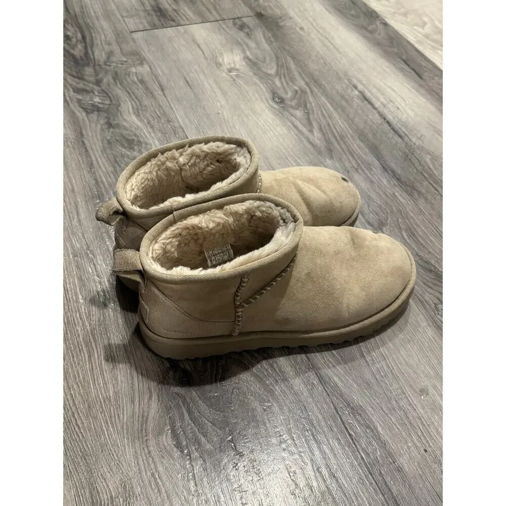 UGG x Madhappy Mini Boot Chestnut Shearling Ankle Boots Womens 9